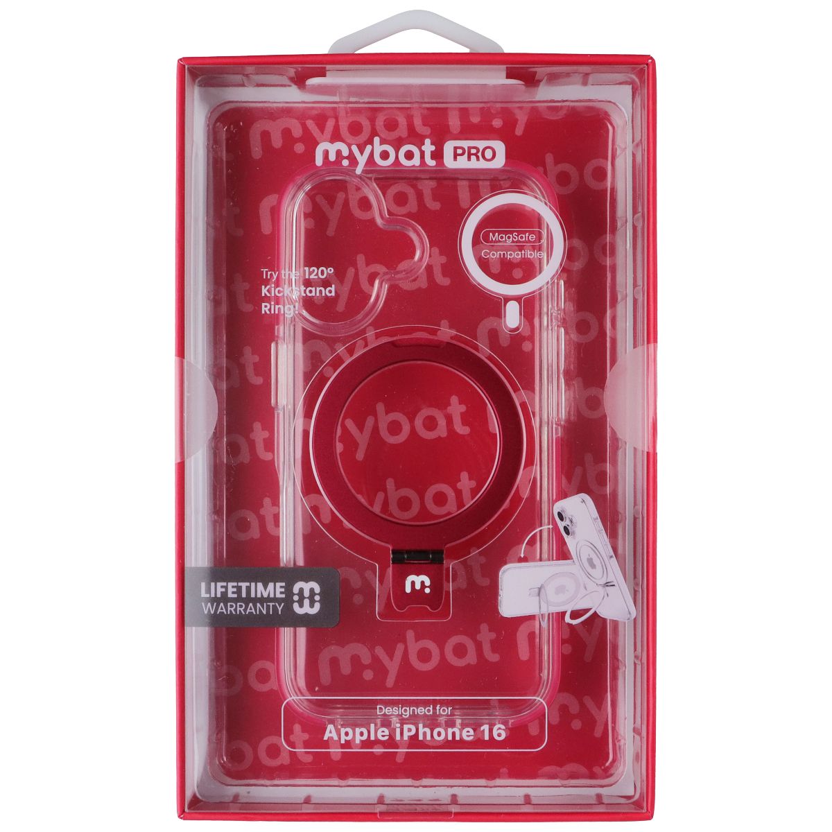 MyBat Pro Lure Series Kickstand Case for MagSafe for Apple iPhone 16 - Red Cell Phone - Cases, Covers & Skins MyBat Pro - Simple Cell Bulk Wholesale Pricing - USA Seller