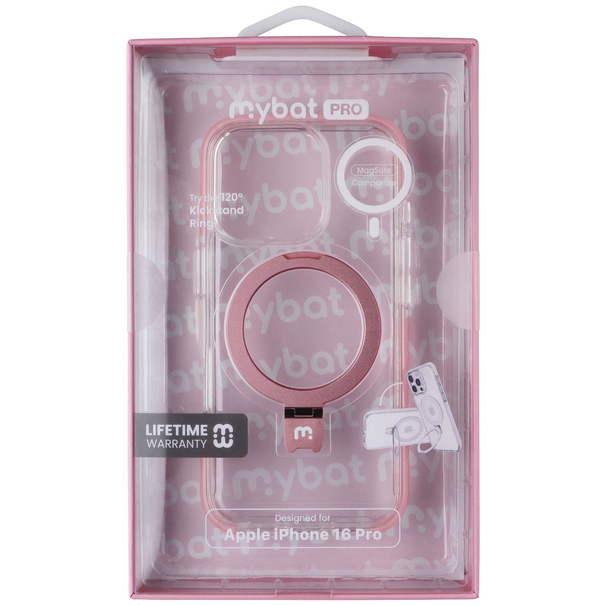 MyBat Pro Lure Series Kickstand Case for MagSafe for Apple iPhone 16 Pro - Pink Cell Phone - Cases, Covers & Skins MyBat Pro - Simple Cell Bulk Wholesale Pricing - USA Seller