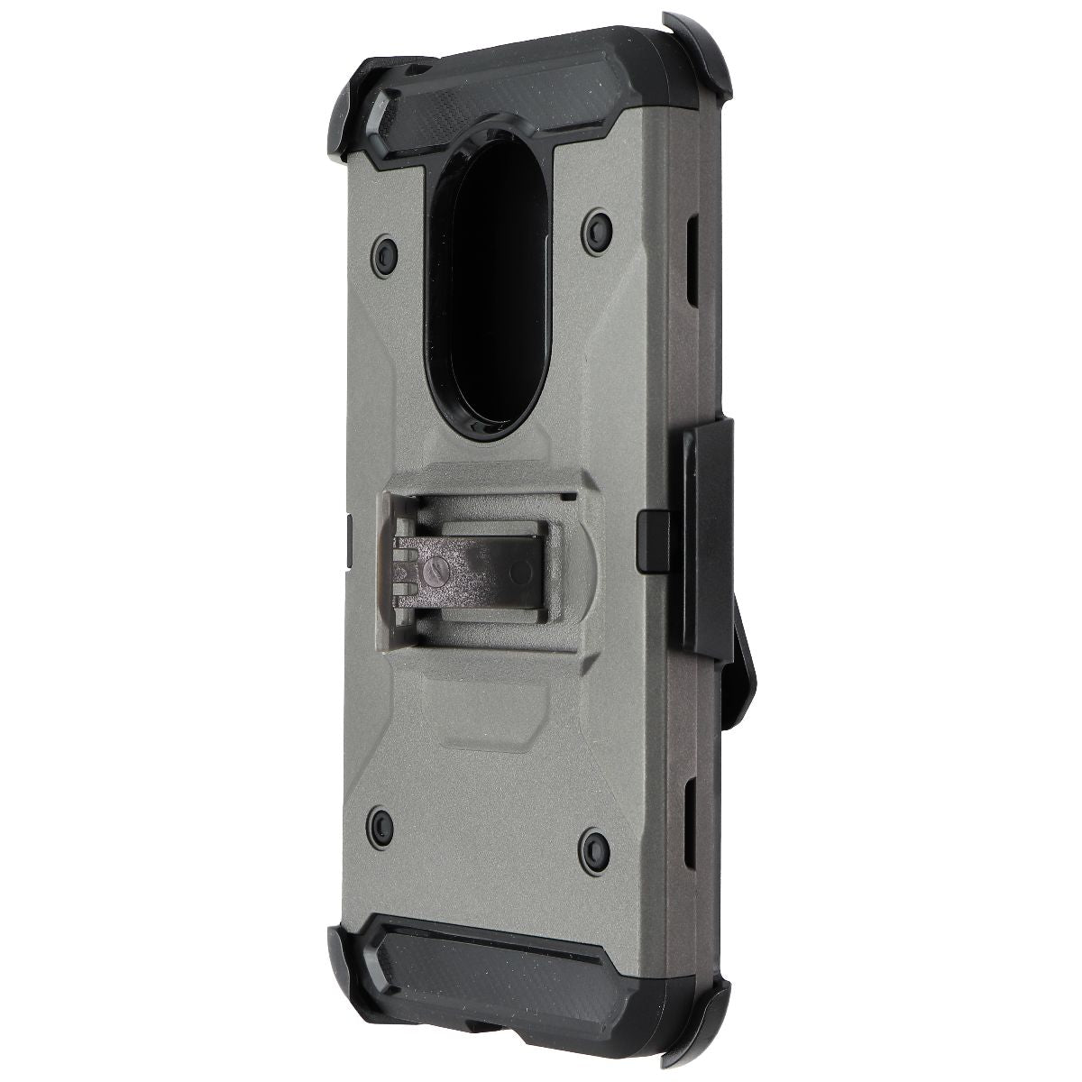 MyBat 3-in-1 Kinetic Hybrid Case for Motorola Moto G7 Power - Gray/Black Cell Phone - Cases, Covers & Skins MyBat - Simple Cell Bulk Wholesale Pricing - USA Seller