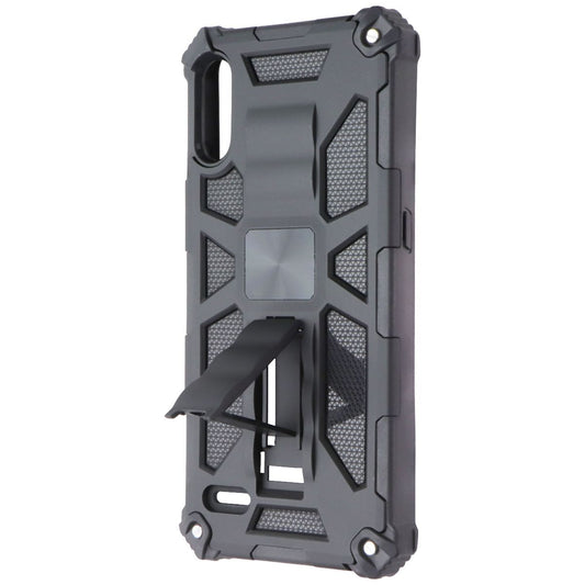 MyBat Rugged Kickstand Case for LG K22 - Black / Black