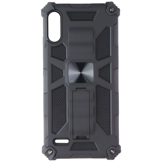 MyBat Rugged Kickstand Case for LG K22 - Black / Black