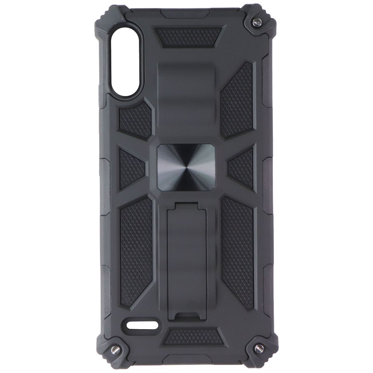 MyBat Rugged Kickstand Case for LG K22 - Black / Black Cell Phone - Cases, Covers & Skins MyBat - Simple Cell Bulk Wholesale Pricing - USA Seller