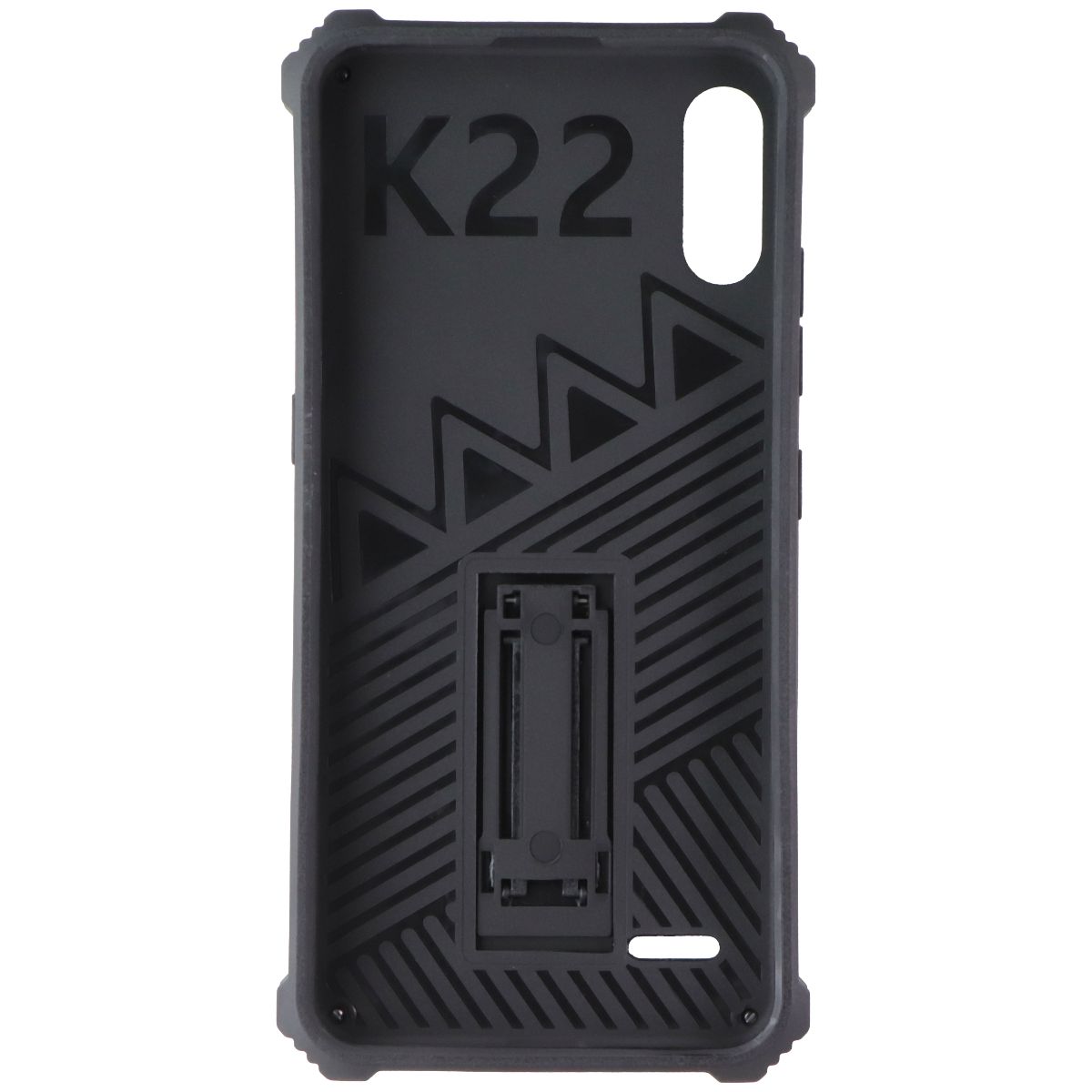 MyBat Rugged Kickstand Case for LG K22 - Black / Black Cell Phone - Cases, Covers & Skins MyBat - Simple Cell Bulk Wholesale Pricing - USA Seller