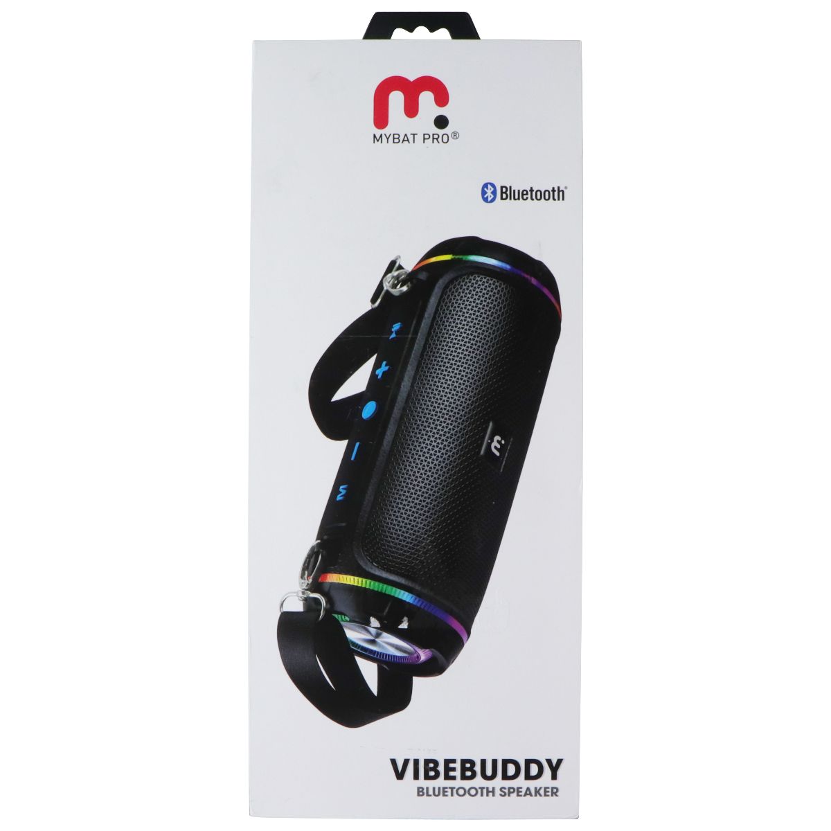 MyBat Pro VibeBuddy Bluetooth Speaker with LED Party Lights - Black iPod, Audio Player Accessories - Audio Docks & Mini Speakers MyBat Pro - Simple Cell Bulk Wholesale Pricing - USA Seller