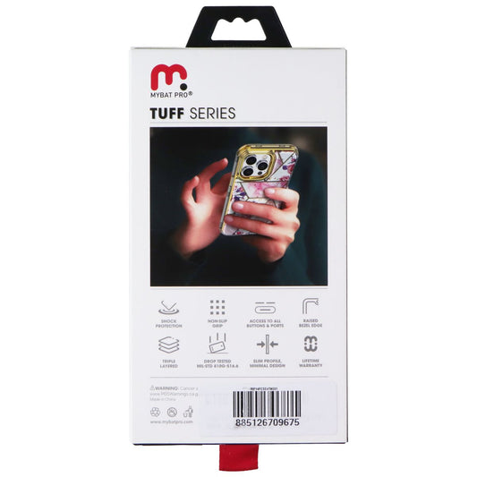 MyBat Pro Tuff Series Hard Case for iPhone 14 Pro - Cream/Shattered Iridescent Cell Phone - Cases, Covers & Skins MyBat Pro - Simple Cell Bulk Wholesale Pricing - USA Seller