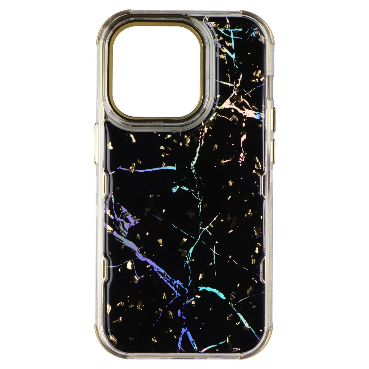 MyBat Pro Tuff Series Case for Apple iPhone 14 Pro - Black Marbling / Gold Cell Phone - Cases, Covers & Skins MyBat Pro - Simple Cell Bulk Wholesale Pricing - USA Seller