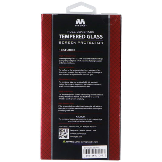MyBat Full Coverage 9H Tempered Glass Screen Protector for Motorola Moto G6 Play Cell Phone - Screen Protectors MyBat - Simple Cell Bulk Wholesale Pricing - USA Seller