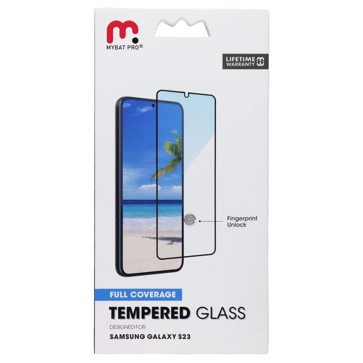 Mybat Pro Full Coverage Tempered Glass for Samsung Galaxy S23 - Clear Cell Phone - Screen Protectors MyBat Pro - Simple Cell Bulk Wholesale Pricing - USA Seller