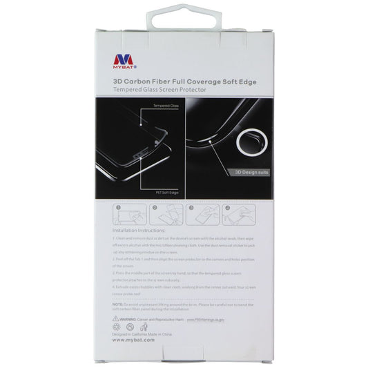 Mybat 3D Carbon Fiber Tempered Glass for Apple iPhone 12 Pro Max - Black Edges