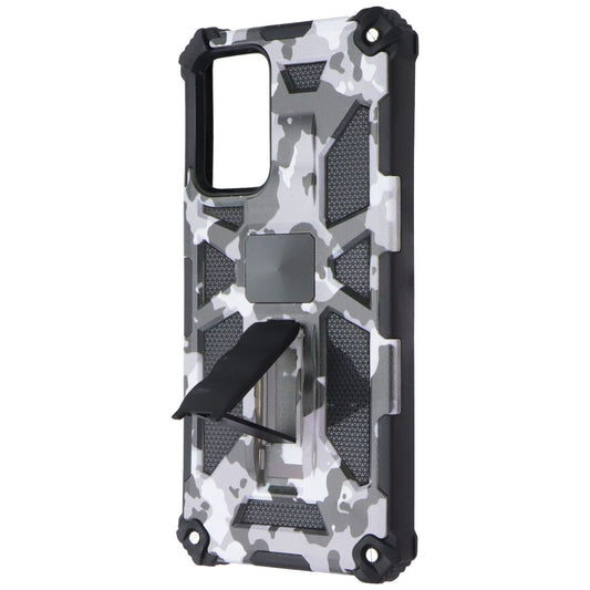 Mybat Sturdy Case with Stand for Samsung Galaxy A72 5G - Gray/Black Camouflage Cell Phone - Cases, Covers & Skins MyBat - Simple Cell Bulk Wholesale Pricing - USA Seller