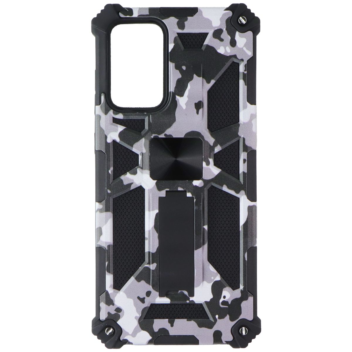 Mybat Sturdy Case with Stand for Samsung Galaxy A72 5G - Gray/Black Camouflage Cell Phone - Cases, Covers & Skins MyBat - Simple Cell Bulk Wholesale Pricing - USA Seller