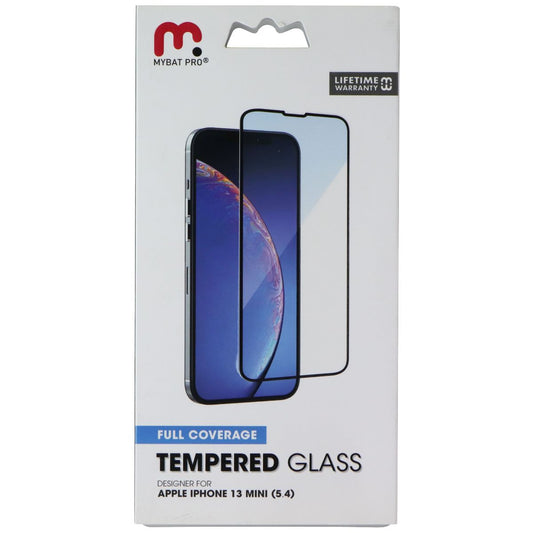 Mybat Pro Full Coverage Tempered Glass for Apple iPhone 13 Mini - Black Edges Cell Phone - Screen Protectors MyBat Pro - Simple Cell Bulk Wholesale Pricing - USA Seller