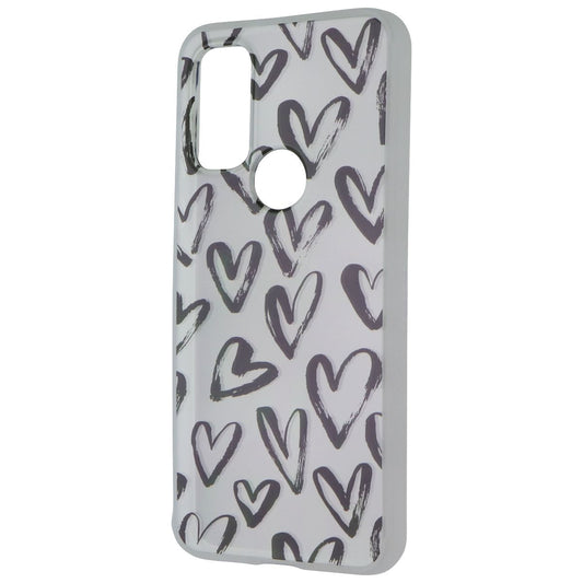 MyBat Pro Mood Series Hard Case for Motorola Moto G Pure - Clear/Black Hearts Cell Phone - Cases, Covers & Skins MyBat Pro - Simple Cell Bulk Wholesale Pricing - USA Seller