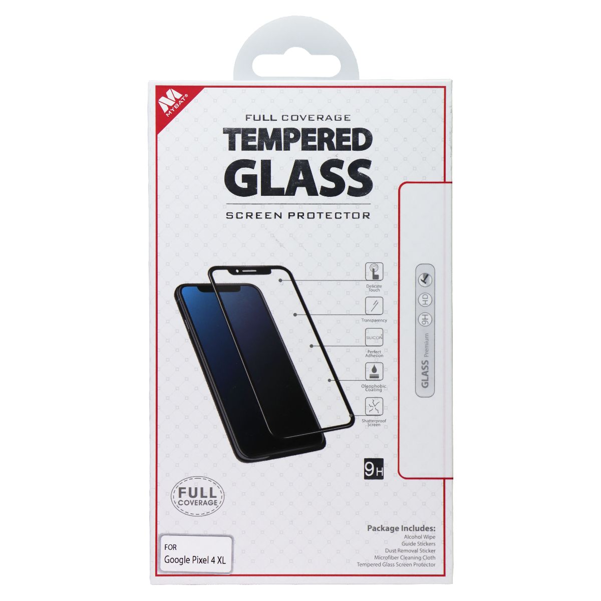 MyBat Full Coverage Tempered Glass Screen Protector for Google Pixel 4 XL Cell Phone - Screen Protectors MyBat - Simple Cell Bulk Wholesale Pricing - USA Seller
