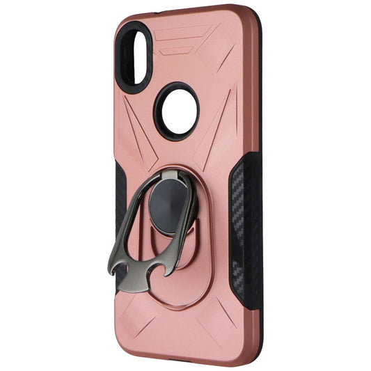 Mybat Premium Rugged Non-Slip Case w/ Kickstand for Motorola Moto E6 - Rose Gold
