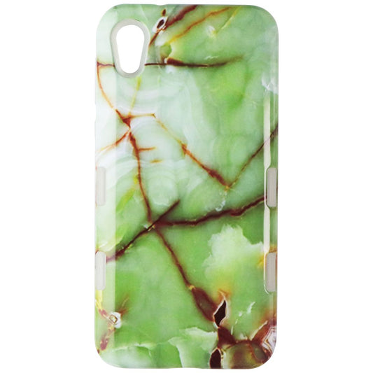 MyBat Premium Dual Layer Case for Motorola Moto E6 - Green Marble Cell Phone - Cases, Covers & Skins MyBat - Simple Cell Bulk Wholesale Pricing - USA Seller