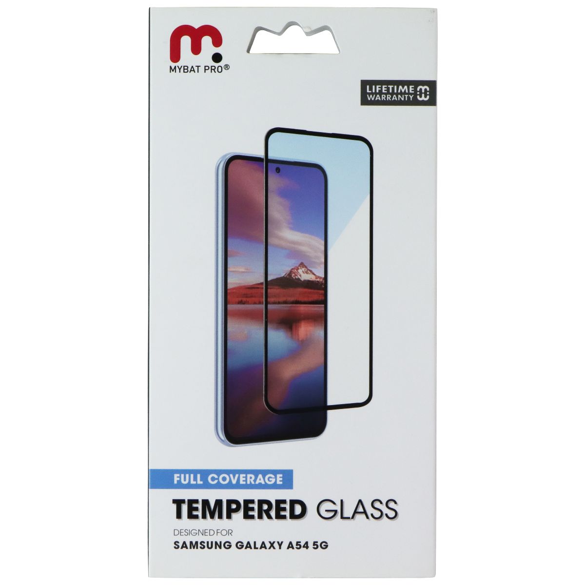 Mybat Pro Full Coverage Tempered Glass for Samsung Galaxy A54 5G Cell Phone - Screen Protectors MyBat Pro - Simple Cell Bulk Wholesale Pricing - USA Seller