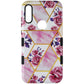 MyBat Premium Dual Layer Case for Motorola Moto E 2020 - Geometric Pink Flowers Cell Phone - Cases, Covers & Skins MyBat - Simple Cell Bulk Wholesale Pricing - USA Seller