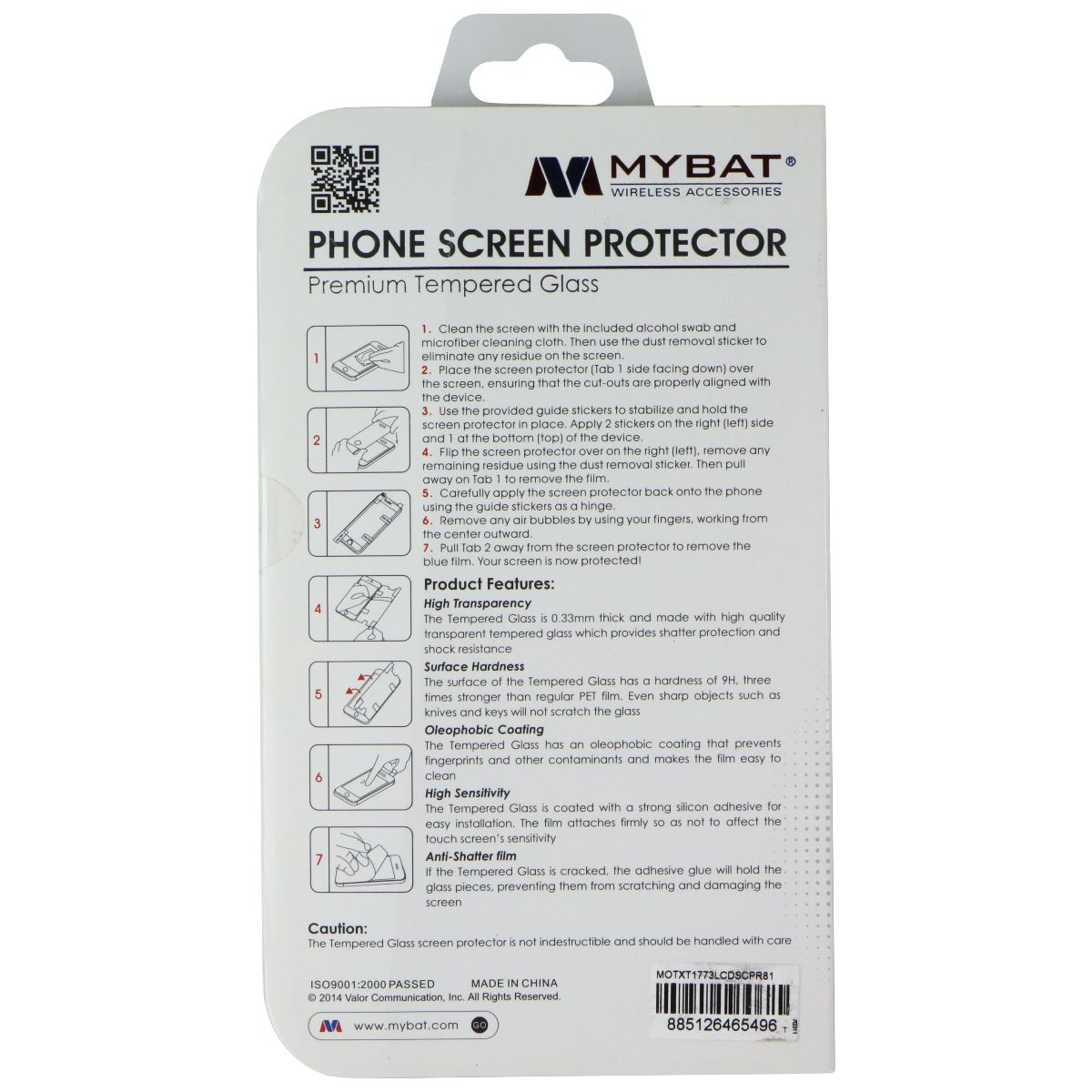 Mybat Premium Tempered Glass Screen Protector for Motorola-X1773 (Moto E4 Plus) Cell Phone - Screen Protectors MyBat - Simple Cell Bulk Wholesale Pricing - USA Seller