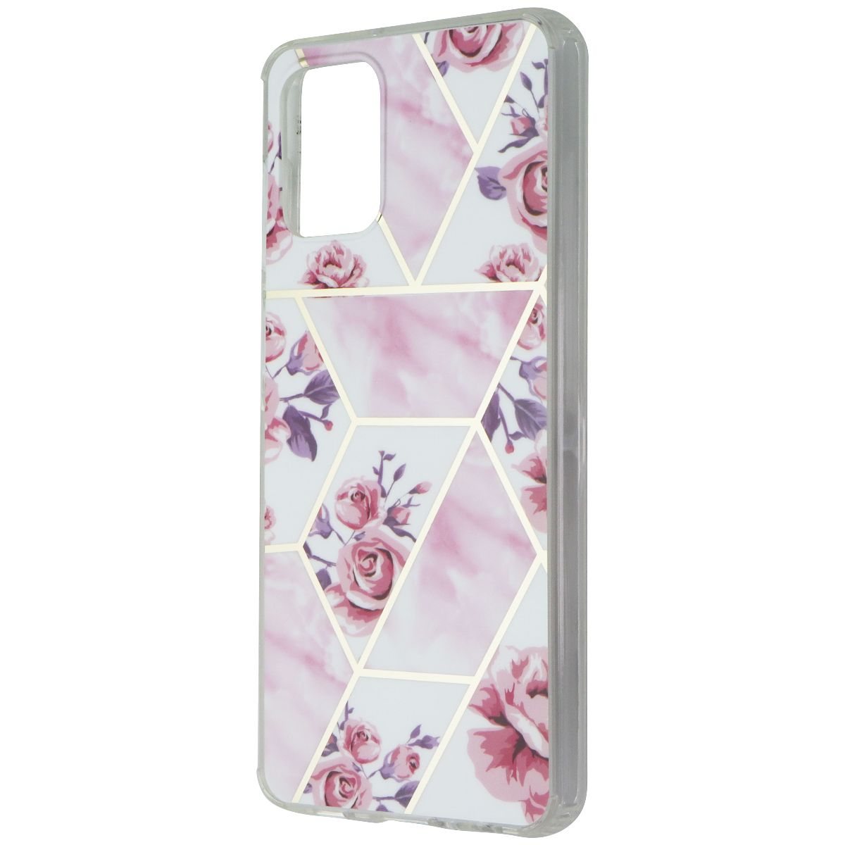 MyBat Hardshell Case for Samsung Galaxy A12 5G - Geometric Pink Roses Cell Phone - Cases, Covers & Skins MyBat - Simple Cell Bulk Wholesale Pricing - USA Seller