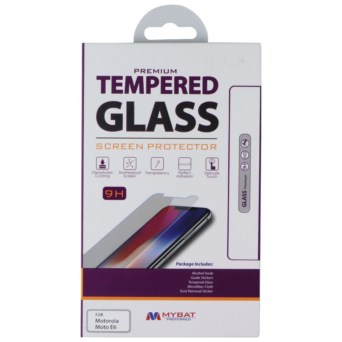 MyBat Premium 9H Tempered Glass Screen Protector for Motorola Moto E6 - Clear Cell Phone - Screen Protectors MyBat - Simple Cell Bulk Wholesale Pricing - USA Seller
