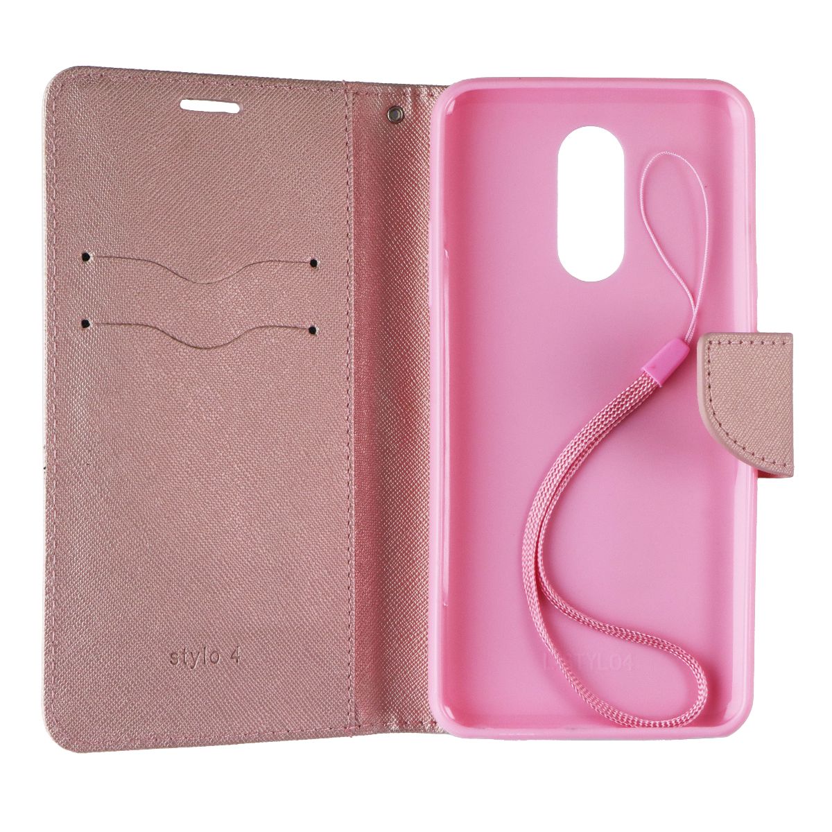 MyBat MyJacket Wallet CrossGrain Case for LG Stylo 4 - Rose Gold Cell Phone - Cases, Covers & Skins MyBat - Simple Cell Bulk Wholesale Pricing - USA Seller
