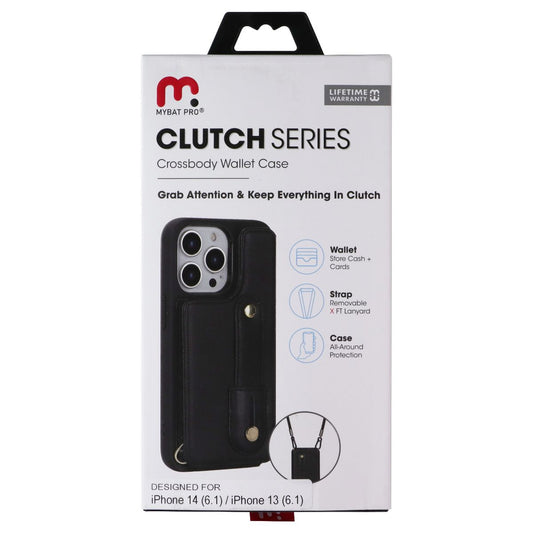 Mybat Pro Clutch Series Crossbody Wallet Case for Apple iPhone 14/13 - Black Cell Phone - Cases, Covers & Skins MyBat Pro - Simple Cell Bulk Wholesale Pricing - USA Seller