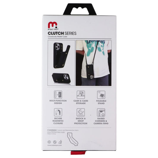Mybat Pro Clutch Series Crossbody Wallet Case for Apple iPhone 14/13 - Black Cell Phone - Cases, Covers & Skins MyBat Pro - Simple Cell Bulk Wholesale Pricing - USA Seller