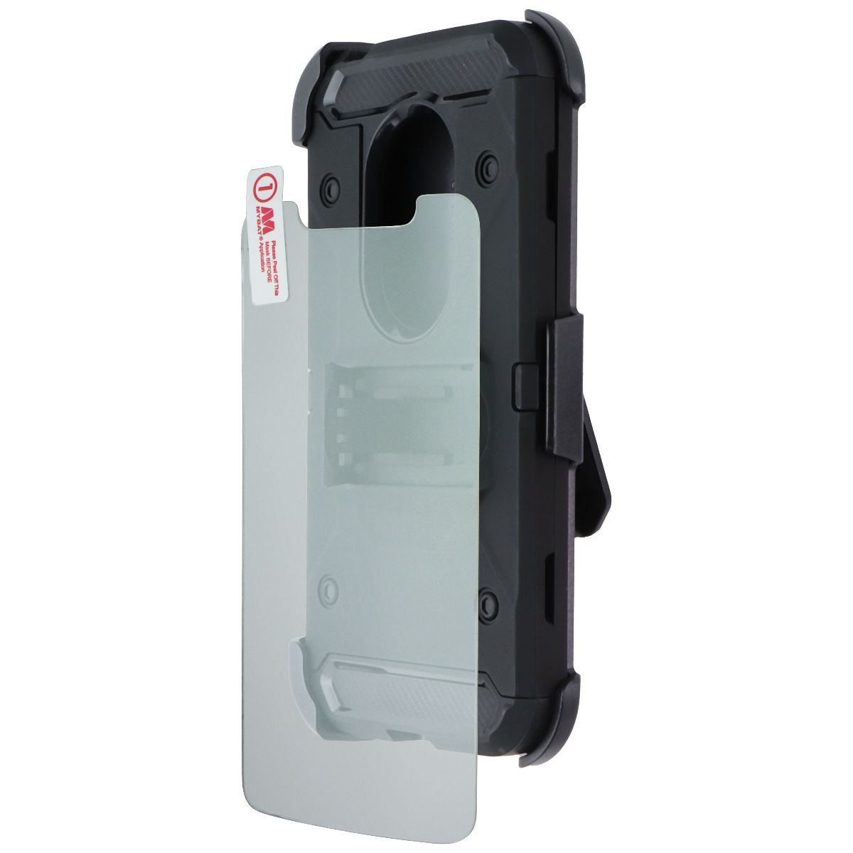 MyBat 3 in 1 Kinetic Hybrid Case for Motorola Moto G7 Play - Black Cell Phone - Cases, Covers & Skins MyBat - Simple Cell Bulk Wholesale Pricing - USA Seller