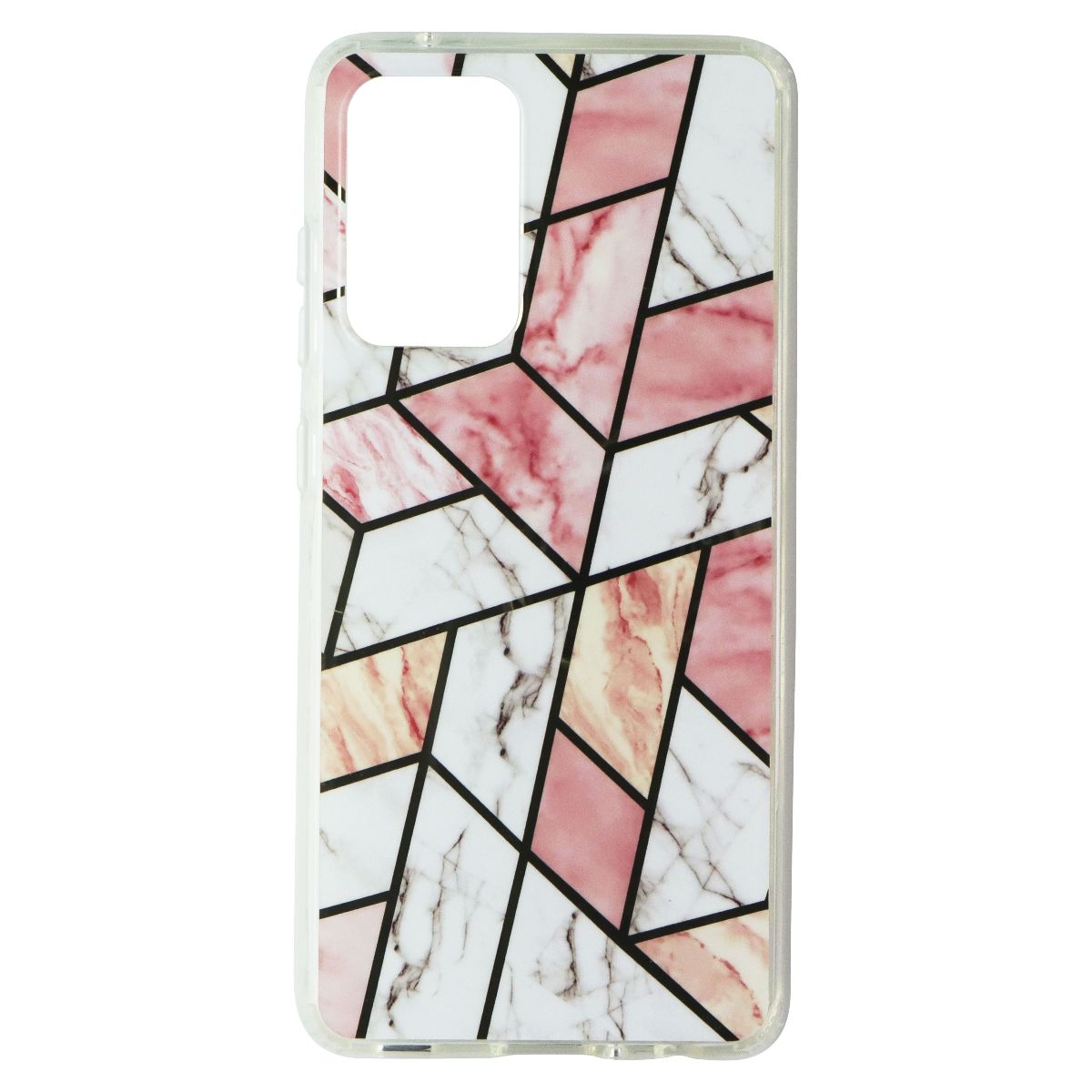 MyBat Geometric Case for Samsung Galaxy A52 5G - Pink / White