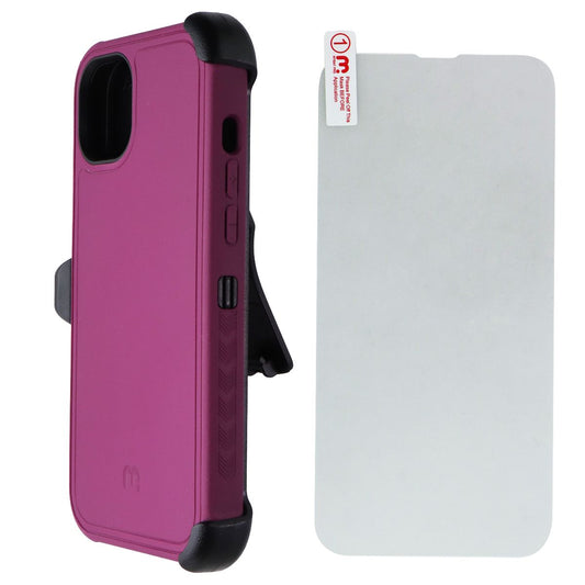 MyBat Pro Maverick Series Case and Holster for Apple iPhone 14 Plus - Plum