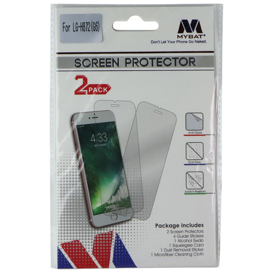 MyBat Clear Screen Protector for LG-H872 (G6) - 2 Pack - Clear Cell Phone - Screen Protectors MyBat - Simple Cell Bulk Wholesale Pricing - USA Seller