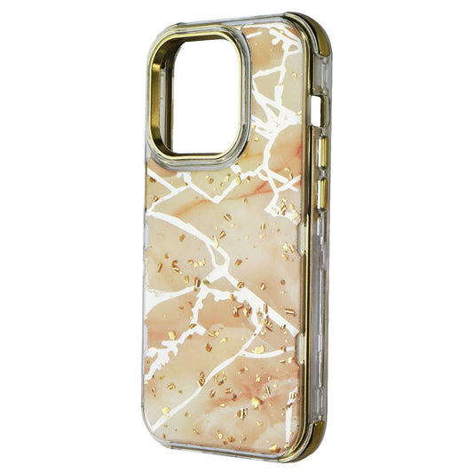 MyBat Pro Tuff Series Case for Apple iPhone 14 Pro - Pale Yellow Marbling / Gold Cell Phone - Cases, Covers & Skins MyBat Pro - Simple Cell Bulk Wholesale Pricing - USA Seller