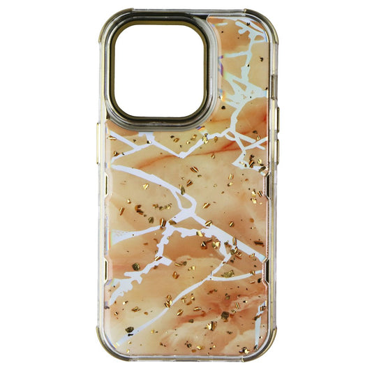 MyBat Pro Tuff Series Case for Apple iPhone 14 Pro - Pale Yellow Marbling / Gold Cell Phone - Cases, Covers & Skins MyBat Pro - Simple Cell Bulk Wholesale Pricing - USA Seller