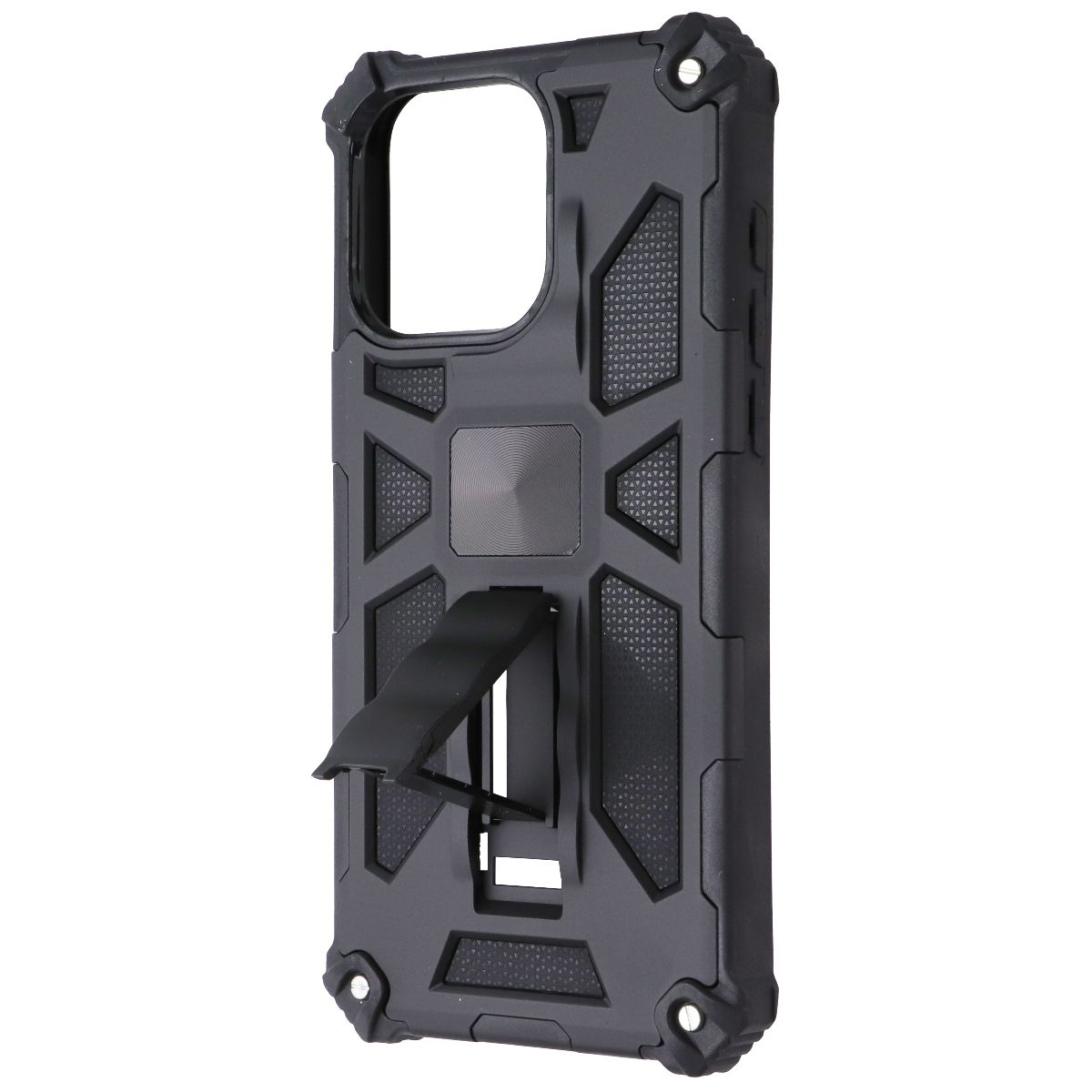 Mybat Rugged Kickstand Case for Apple iPhone 15 Pro Max - Black Cell Phone - Cases, Covers & Skins MyBat - Simple Cell Bulk Wholesale Pricing - USA Seller