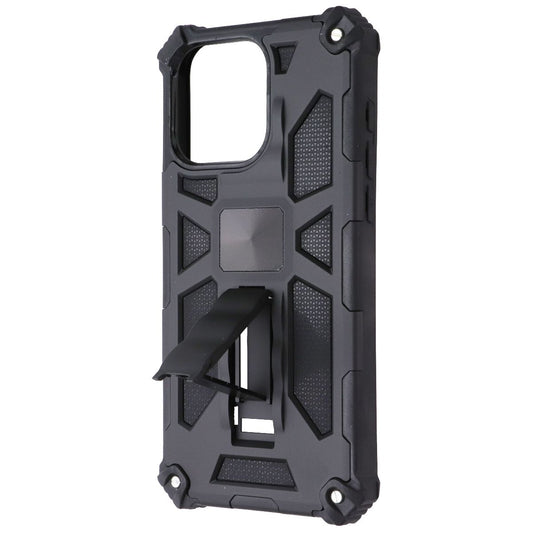 Mybat Rugged Kickstand Case for Apple iPhone 15 Pro Max - Black Cell Phone - Cases, Covers & Skins MyBat - Simple Cell Bulk Wholesale Pricing - USA Seller