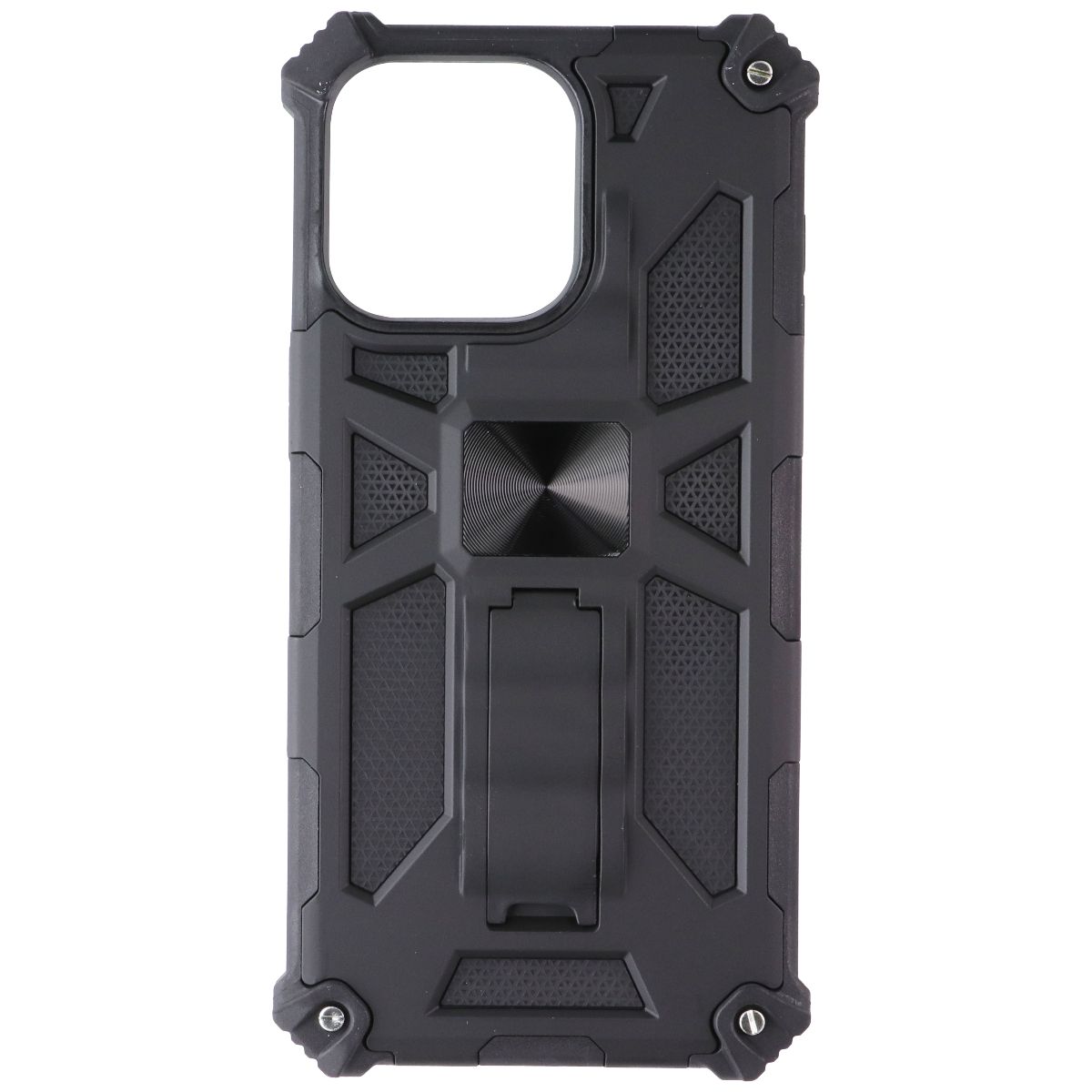 Mybat Rugged Kickstand Case for Apple iPhone 15 Pro Max - Black Cell Phone - Cases, Covers & Skins MyBat - Simple Cell Bulk Wholesale Pricing - USA Seller