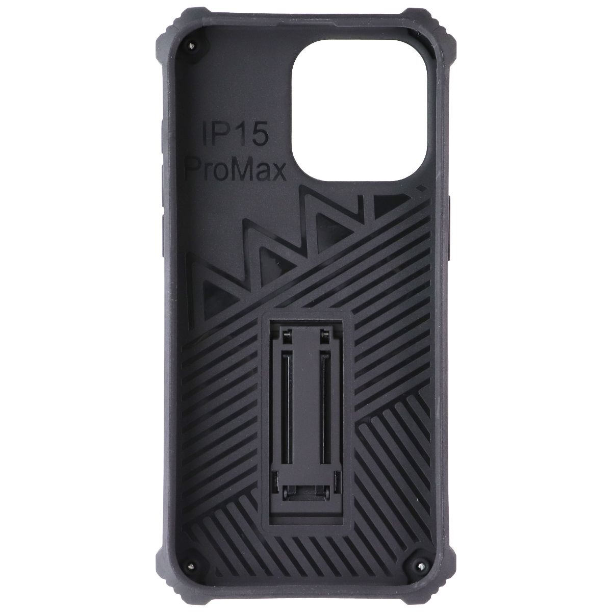Mybat Rugged Kickstand Case for Apple iPhone 15 Pro Max - Black Cell Phone - Cases, Covers & Skins MyBat - Simple Cell Bulk Wholesale Pricing - USA Seller