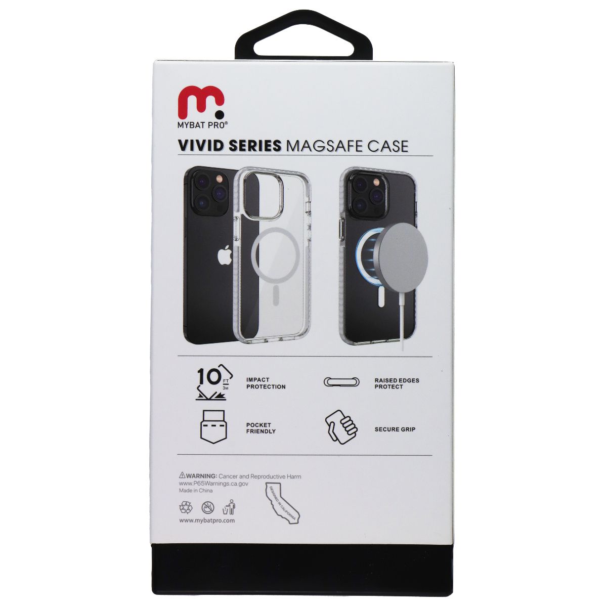 MyBat Pro Vivid Series Case for MagSafe for Apple iPhone 15 Plus - Clear/White Cell Phone - Cases, Covers & Skins MyBat Pro - Simple Cell Bulk Wholesale Pricing - USA Seller