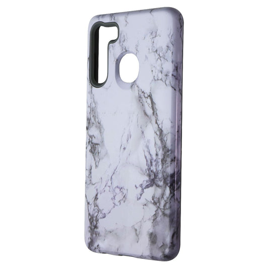 MyBat Fuse Hybrid Series Dual-Layer Case for Samsung Galaxy A21 - White Marble Cell Phone - Cases, Covers & Skins MyBat - Simple Cell Bulk Wholesale Pricing - USA Seller