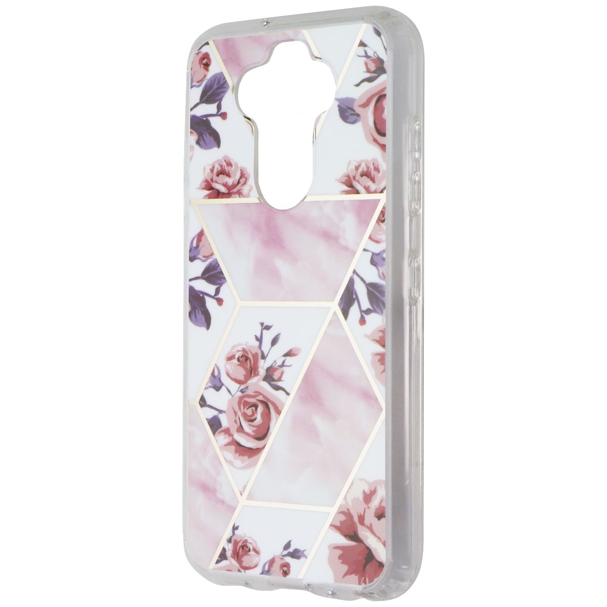 MyBat Premium Hybrid Case for LG K31 / Aristo 5 / Fortune 3 - Pink Roses Geo Cell Phone - Cases, Covers & Skins MyBat - Simple Cell Bulk Wholesale Pricing - USA Seller