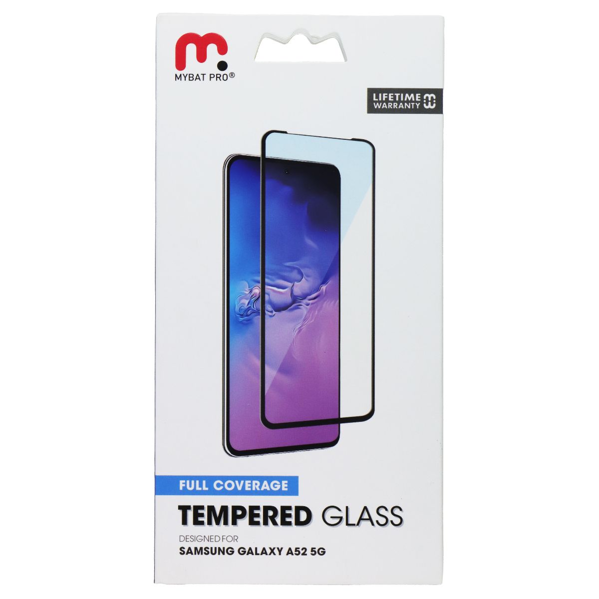 Mybat Pro Full Coverage Tempered Glass for Samsung Galaxy A52 5G Cell Phone - Screen Protectors MyBat Pro - Simple Cell Bulk Wholesale Pricing - USA Seller