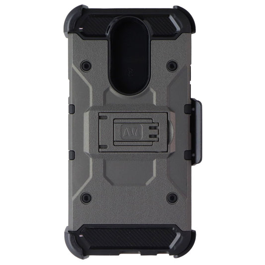 Mybat 3-in-1 Kinetic Hybrid Case / Holster / Glass Combo for LG K40 - Gray Cell Phone - Cases, Covers & Skins MyBat - Simple Cell Bulk Wholesale Pricing - USA Seller