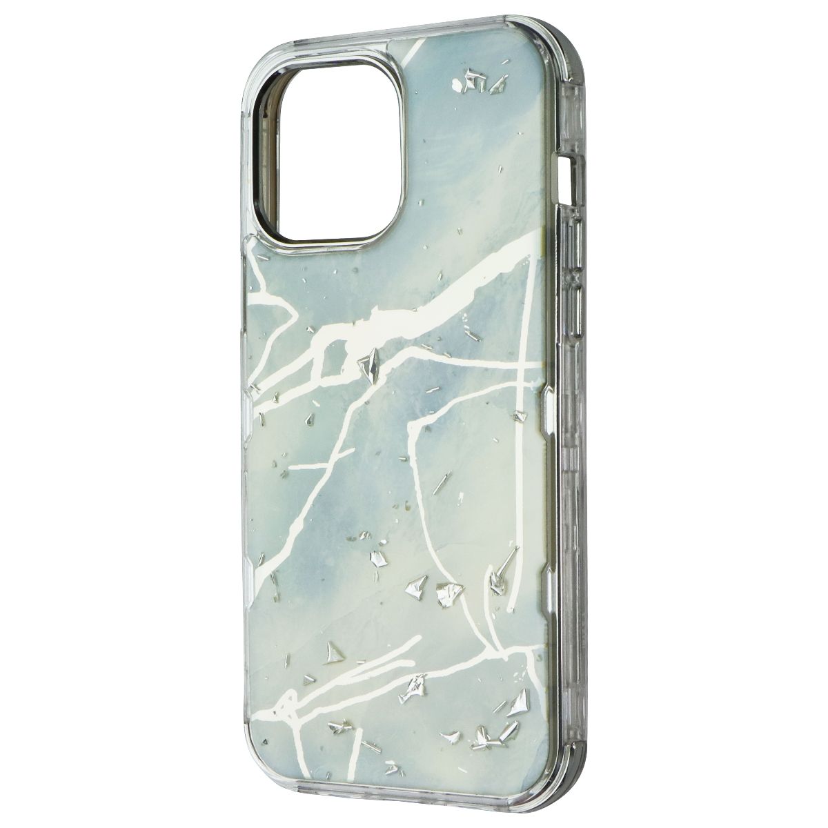 MyBat TUFF Hybrid Phone Protector Cover for iPhone 13 Pro Max - Silver Marble Cell Phone - Cases, Covers & Skins MyBat - Simple Cell Bulk Wholesale Pricing - USA Seller