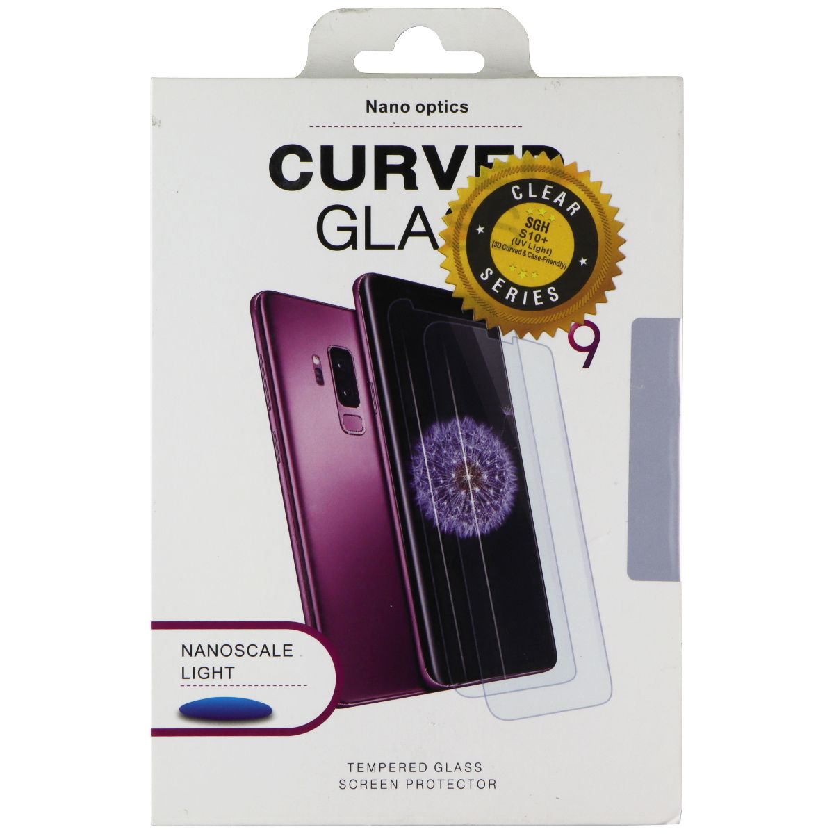 Nano Optics Curved Glass Screen Protector for Samsung Galaxy S10+ Cell Phone - Screen Protectors Nano Optics    - Simple Cell Bulk Wholesale Pricing - USA Seller