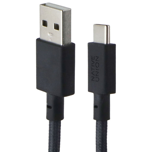 Native Union 6 Foot USB-A to USB-C Cable with Leather Strap - Gray