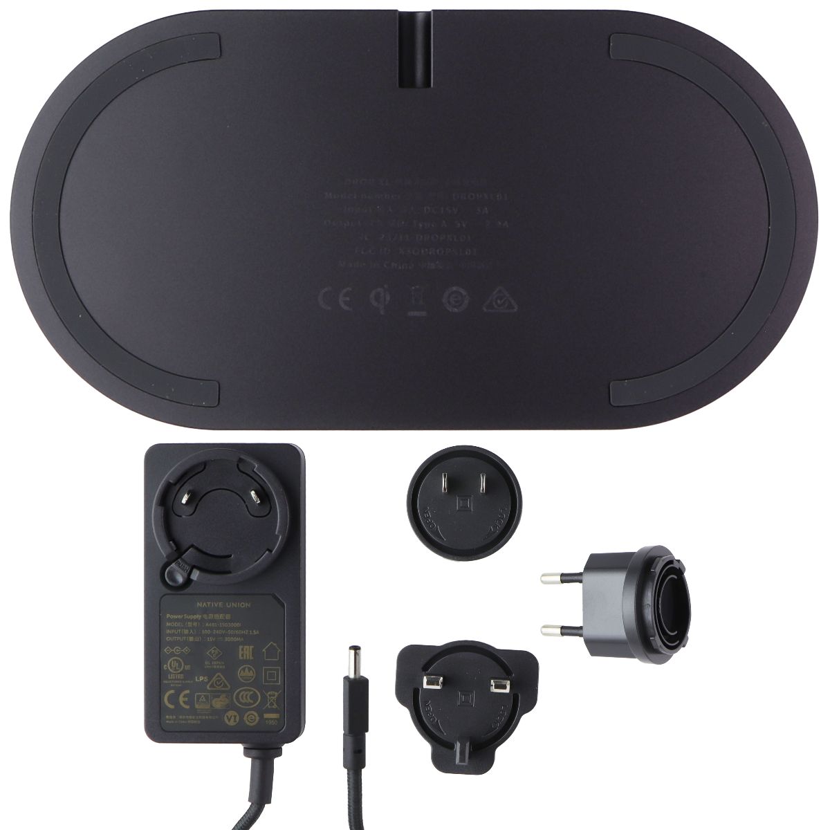 Native Union Drop XL Wireless Charger for Smartphones with US / EU / UK Plugs Cell Phone - Chargers & Cradles Native Union - Simple Cell Bulk Wholesale Pricing - USA Seller