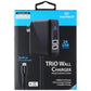 Naztech TRiO Wall Charger w/ 2x USB A ports and Built-in Micro-USB Cable - Black Cell Phone - Chargers & Cradles Naztech - Simple Cell Bulk Wholesale Pricing - USA Seller