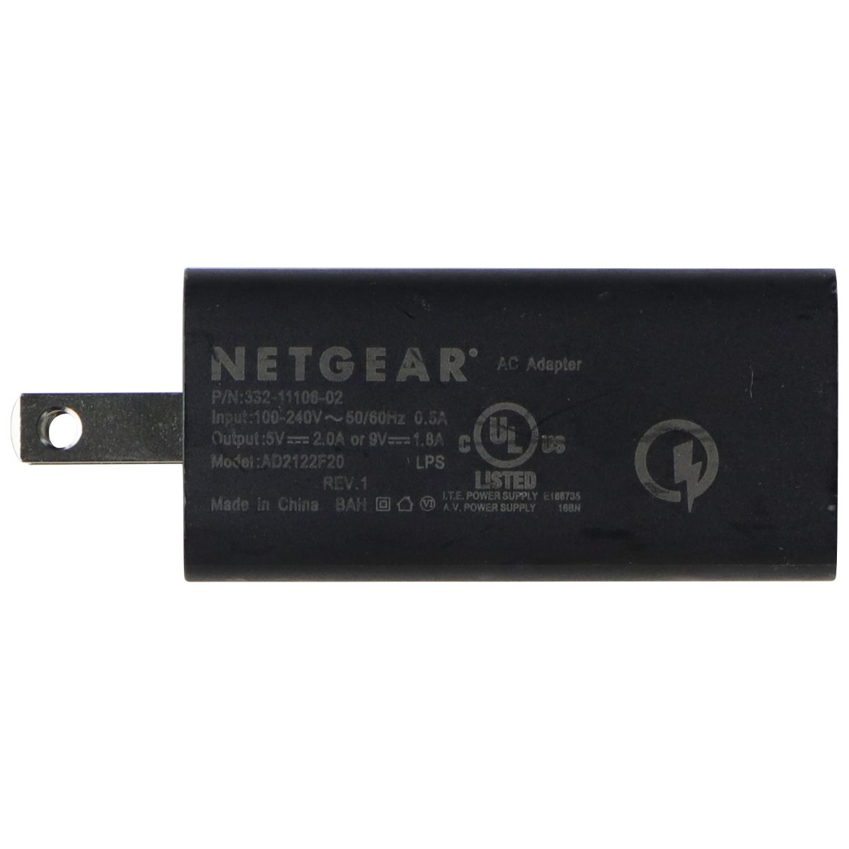 Netgear (5V/2A or 9V/1.8A) AC Adapter (AD2122F20) - Black Cell Phone - Chargers & Cradles Netgear - Simple Cell Bulk Wholesale Pricing - USA Seller