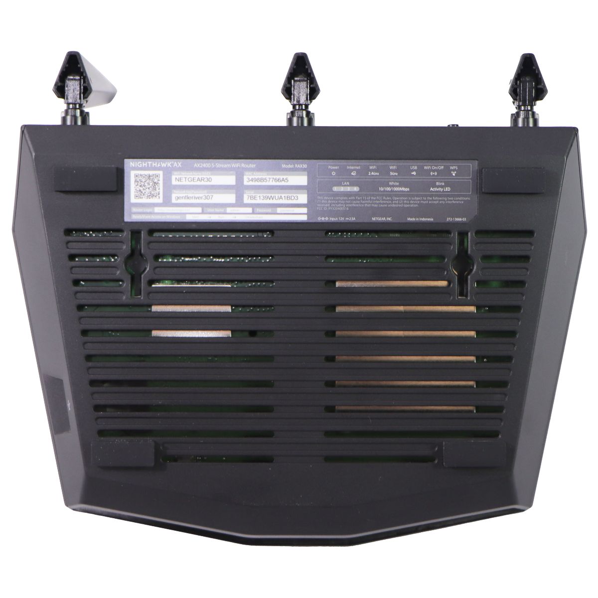 Netgear Nighthawk AX2400 5-Stream WiFi 6 Router (RAX30) - Black Networking - Wireless Wi-Fi Routers Netgear - Simple Cell Bulk Wholesale Pricing - USA Seller